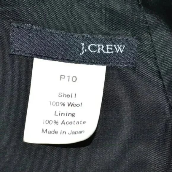 J Crew Classic Gabardine Minimalist Black Career Work Sheath Dress 10 P Petite - Picture 6 of 6